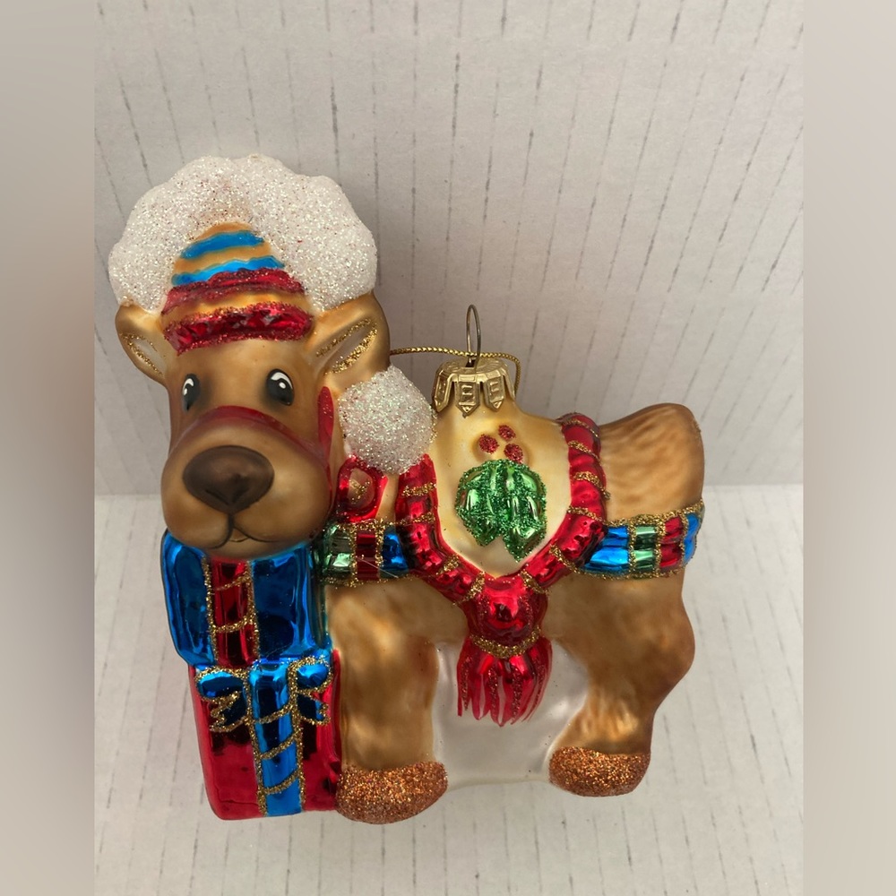 Reindeer Blown Glass Ornament Christmas Ornament